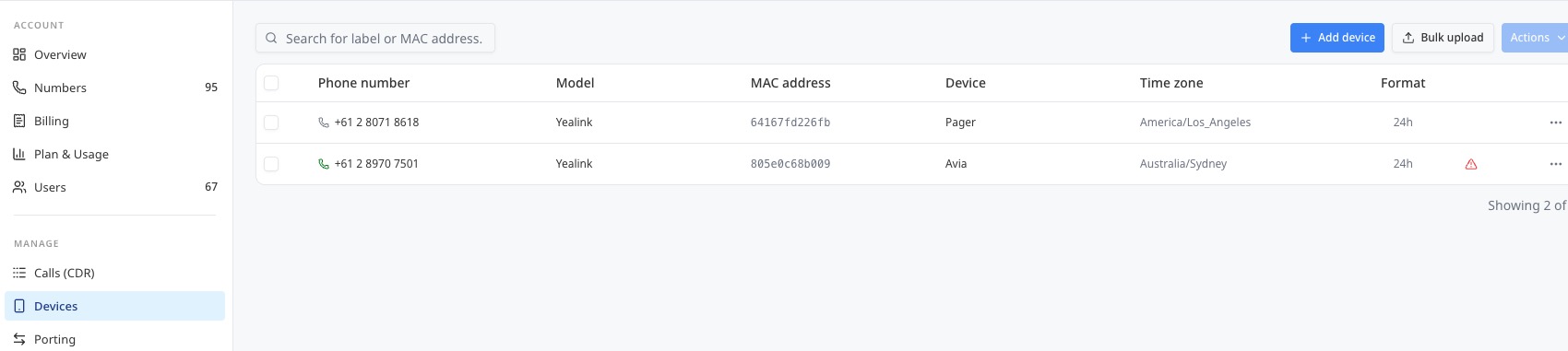 Register a Polycom phone to a number in Device Provisioning
