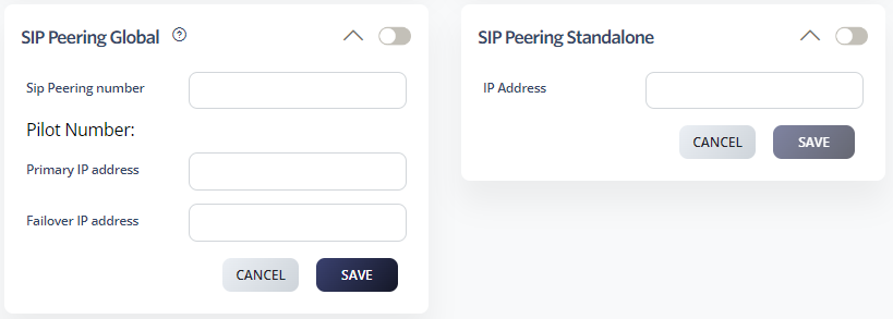 SIP Peering modes